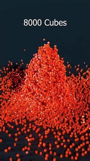 8 Cubes Wait for 27,000 Falling Cubes |Satisfying LoopAnimation#loopanimation#3dloop#blender