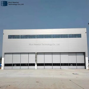 [Hot Item] Top Guided Bottom Rolling Automatic Steel Sliding Hangar Doors