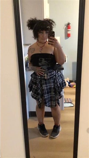 my new dress from shein #sheinhaul #jfashion #harajuku #plaid #dress #emo