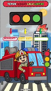 Sing and Learn Traffic Light Clap with Fire Truck Animation #shorts #short