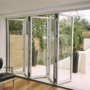 [Hot Item] Cheap Price Exterior Bi-Fold Style Aluminium Profile Folding Screen Doors System Aluminum Bi Folding Triple Glass Door