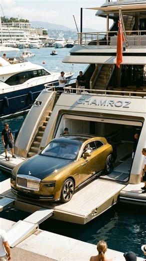Rolls-Royce Spectre Loading into a Yacht | Chamroz Cloud