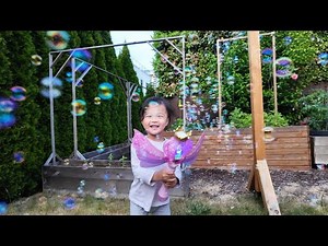 ✨Magical Princess Bubble Wand Machine 👑🫧 | 9000+ Bubbles, Music & Lights for Outdoor Fun!