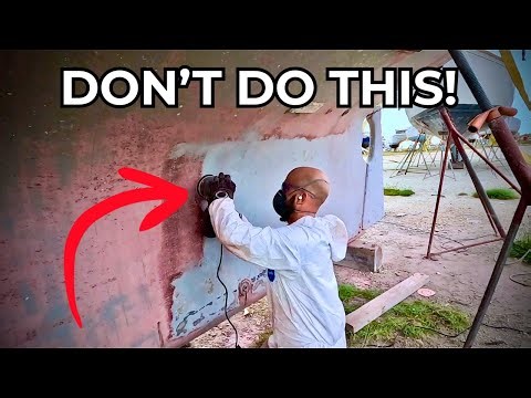 How I Sanded the Bottom of My 35ft Sailboat | Timelapse + Tips