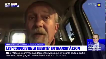 Plusieurs "Convois de la liberté" seront en transit à Lyon ce jeudi. Ils prévoient de manifester contre la politique sanitaire à Paris ce week-end | BFM Lyon