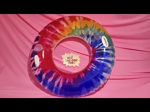 INFLATING FUN COLORFUL SWIM RING !!!