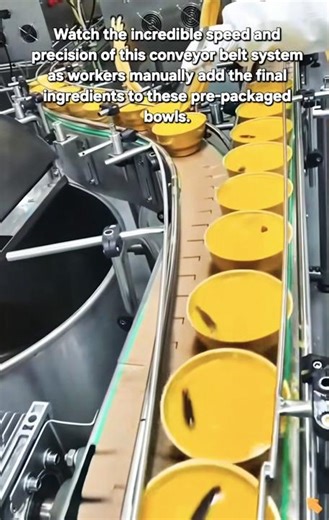 High-Speed Food Factory Assembly Line in Action