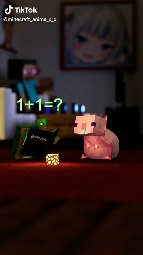"1 1=?" The Foolish Axolotl🤪🤣 #MINECRAFT #gawrgura #hololive