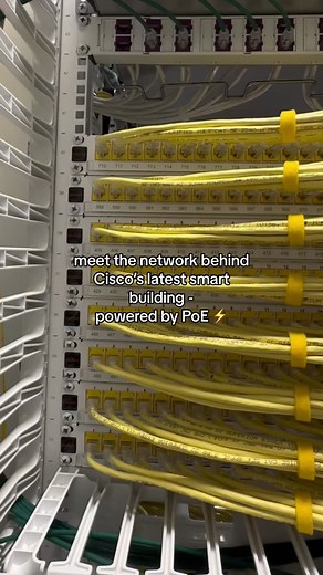 in Cisco’s Penn1 office, everything from the lights, blinds, cameras, HVAC system, standing desks are ALL powered by PoE 🤓 When you attach all of these things to the network, it gives you new monitoring capabilities over power consumption, space utilization, energy efficiency, and much more! #networkengineer #smartbuilding #engineering #techtok #informationtechnology #cisco