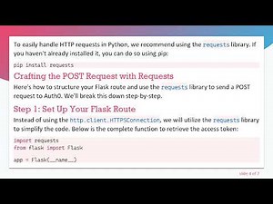 Retrieve Data in Python with Auth0 and Flask POST Requests