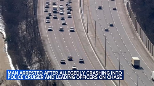 Suspect in custody after I-294 chase, ramming into cops in suburbs