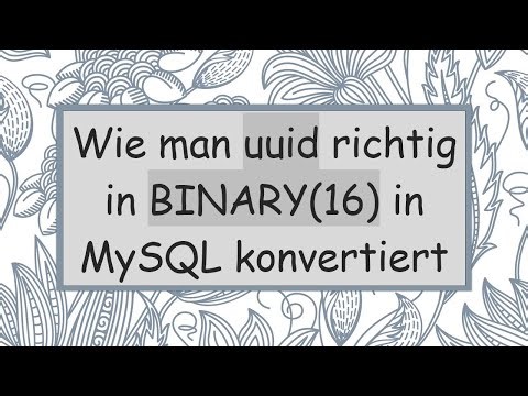 Wie man uuid richtig in BINARY(16) in MySQL konvertiert