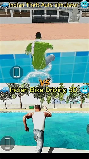 winter challenge| Indian Theft Auto vs Indian Bike Driving 3D #viral #trinding #shorts #game