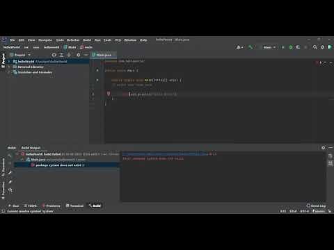 java error, package system does not exist ...