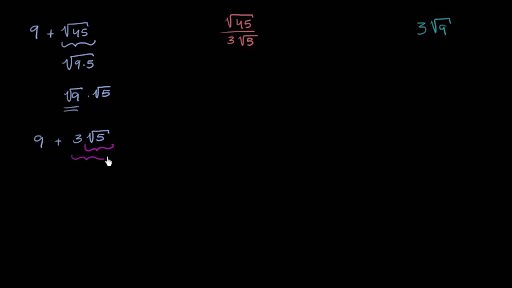 Worked example: rational vs. irrational expressions