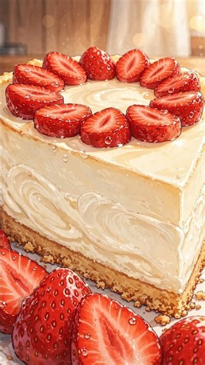 Cozy ASMR Strawberry Cheesecake | Easiest Recipe | ASMR | SATISFYING |