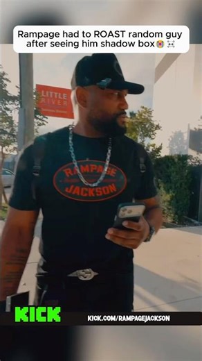 Rampage had to ROAST random guy after seeing him shadow box #Roast #Hooks #UFC #Rampage ￼￼