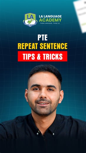 LA Language Academy on Instagram: "PTE Repeat Sentence Tips and Tricks 💯🧐 #pte #pteacademic #repeatsentence #repeatsentencetipsandtricks #repeatsentencetips #ptespeakingtips #ptereadingtips #ptewritingtips #ptelisteningtips #pearsontestofenglish #pteonlineclasses #ptetemplates #languageacademy #ptebyvarundhawan"