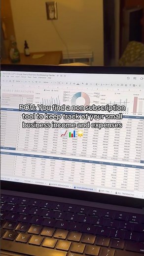 Easy income and expense tracker for small businesses 🤩📊✨ #bookkeeping #smallbusinessowner