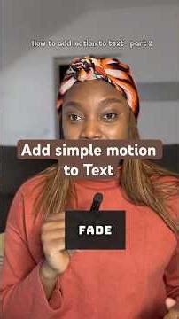 How to add motion -Fade to text || Capcut Tutorial