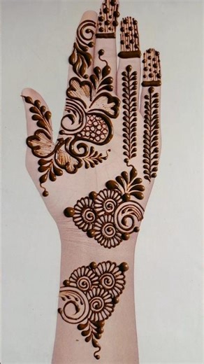 "Beautiful! Mehndi design for festival season " #diwalilook #mehndi #henna #shorts