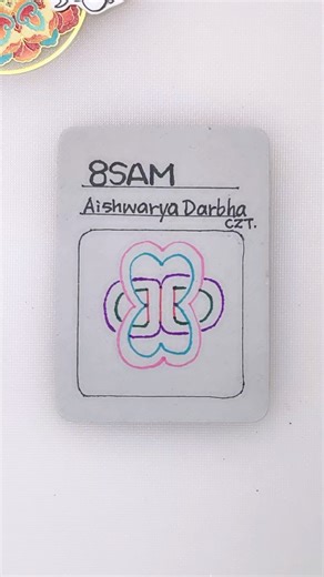 #8sam How to draw by Eva Wu Zentangle tangle pattern 禪繞畫 圖樣 #shorts