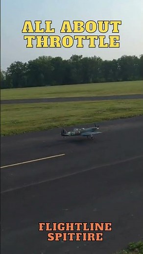 Flightline Spitfire RC Plane performing a gentle touch and go