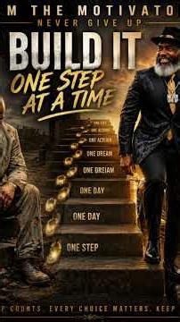 BUILD IT ONE STEP AT A TIME Artist: SAM THE MOTIVATOR — NEVER GIVE UP