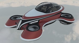 Italian firm Lazzarini Design shows retro flying car concept