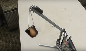 Trebuchet Sends Eggs Flying