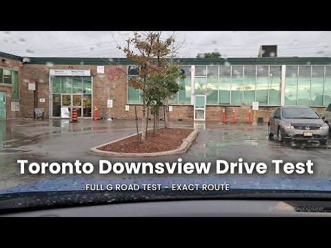 Toronto Full G Road Test Route (G2 Exit) for Toronto Downsview Drive Test Centre
