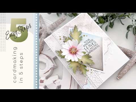 A Floral COASTAL INSPIRED Card in 5 Easy Steps