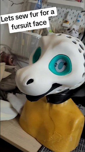 How I sew fur for fursuit heads #furry #fursuitmaker