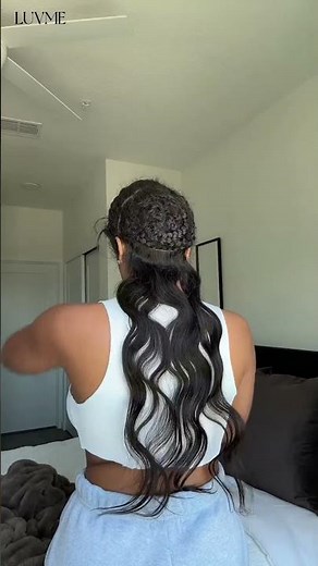 Clip-ins hit different🔥Body wave clip ins install💕 #luvmehair #hair #hairtutorial