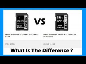 Lexar V60 Professional SILVER PRO vs 1667x UHS II SD Card Compare Difference