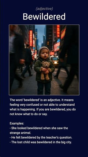 English word 'bewildered' adjective B2