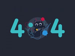 The purrfect 404 Page SVG Animation
