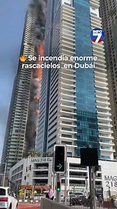 🔥Un incendio de gran magnitud en una de las torres residenciales más altas de Dubái obligó a evacuar a más de 3,820 personas la noche del viernes. El siniestro ocurrió en la Tiger Tower, un rascacielos de 67 pisos ubicado en el distrito Marina, una de las zonas más densamente pobladas de la ciudad. El incendio se extendió rápidamente por los niveles superiores del edificio. A través de redes sociales comenzaron a circular videos donde se observa una intensa columna de humo elevándose desde la t