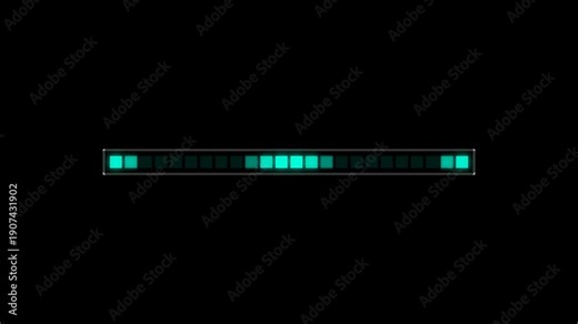 Retro 8 Bit Loading Bar Overlay 1080p Seamless Loop.mp4