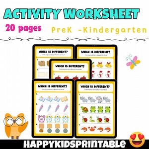 Spot the Difference Activity Sheets: Fun Kids Worksheets (PDF) - Etsy Australia