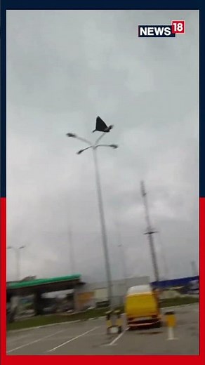 The Video Shows A Drone Flying Through The Sky And Then Exploding Near An Apartment Building | N18S