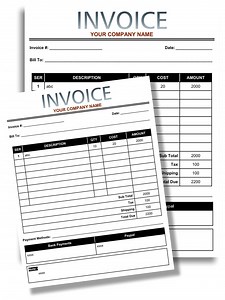 Editable Business Invoice Template: Professional & Customizable (word, PDF A4 Size) - Etsy UK