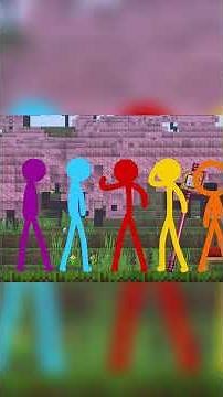 Minecraft Stickman Trap! Epic Battle & Glitchy World! #shorts