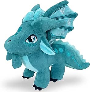 Kobataro Wings Dragon Plush Toys Stuffed Animal Plushies Cute Dragon Figure Merch Present for Kids Aged 3+ (Navy)