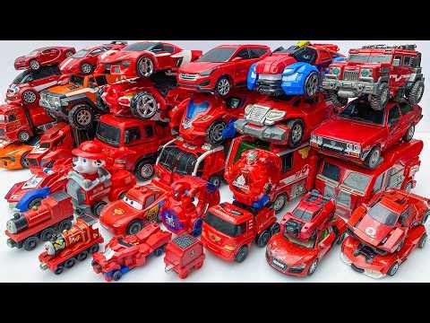 Ultimate Red Toy Cars Collection Review Tobot Carbot Transformer Fire Trucks, Robots & Vehicles