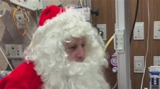 Santa visits NICU at Sisters Hospital
