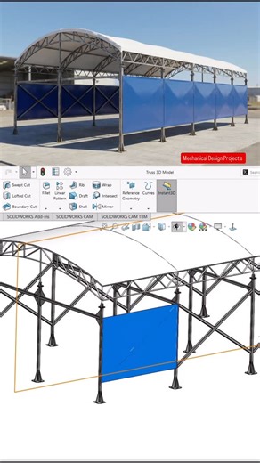 Deepak 💞 on Instagram: "Designed this Truss Structure in SolidWorks to understand structural basics. 📌 Full step-by-step tutorial available on my YouTube channel Learn → Model → Improve #solidworks #solidworksindia #madeinsolidworks #solidworkstutorial #mechanicalengineering"