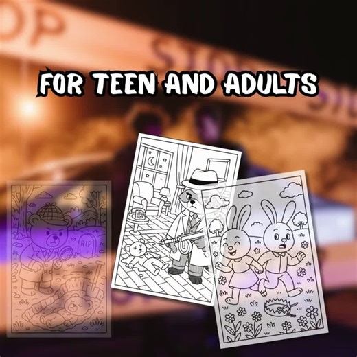 Cozy Crime Scenes Coloring Book: Detective Edition (10 PDF Pages) - Etsy