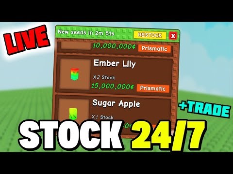 🔴 LIVE 24/7 GROW A GARDEN STOCK, PET MUTATIONS EGGS, WEATHER, COSMETICS AND TRADE