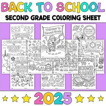 Welcome to 2nd Grade Coloring Sheet for Second Grade Back to School Activities